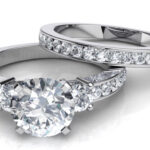 One Round Shape Square Solitaire Engagement One plaine Ring Mounting